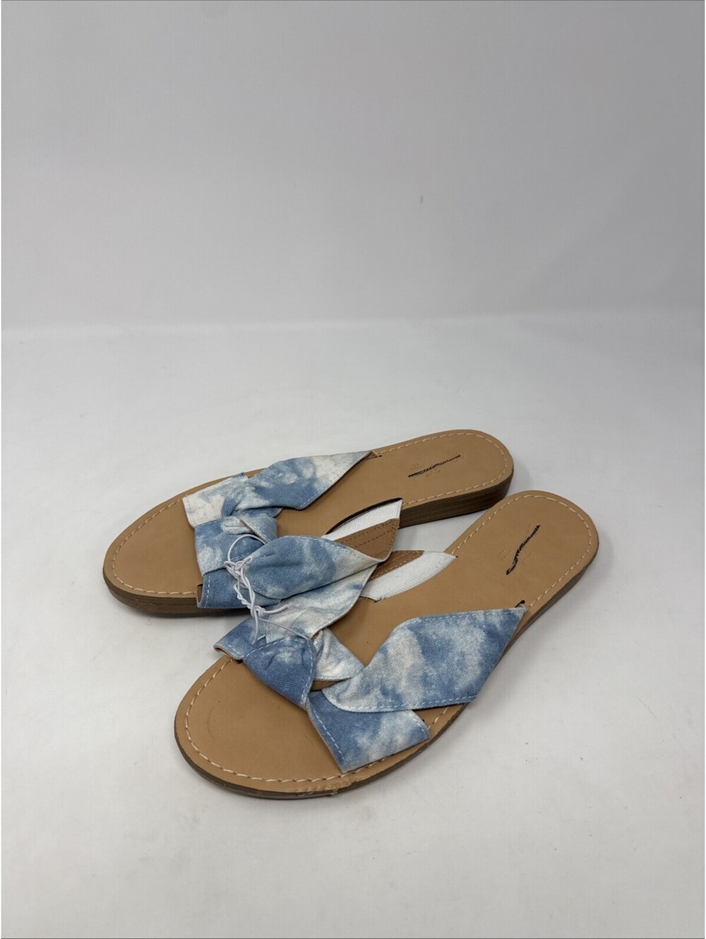 NEW Universal Thread Women's Melody Knotted Slide Sandals Blue Size 6.5